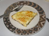 Mushroom-crust Quiche top